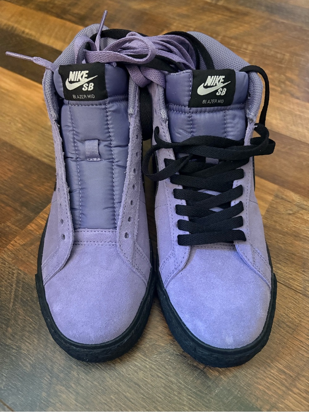 Purple Nike Blazers